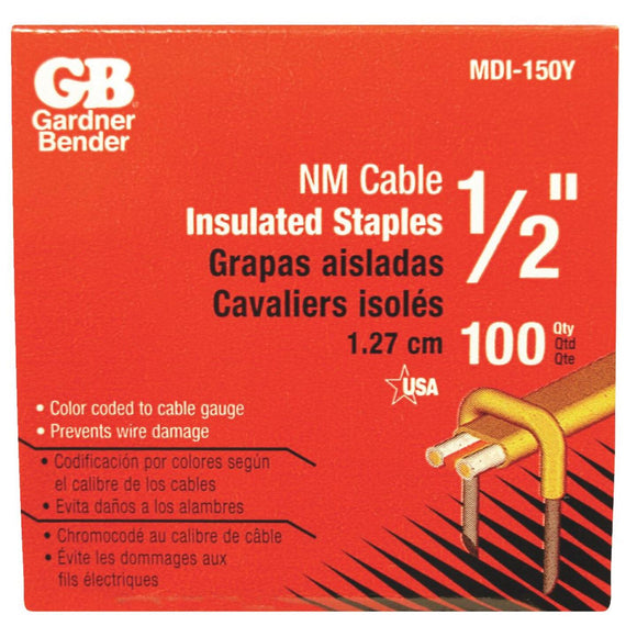 Gardner Bender 1 In. x 1/2 In. Carbon Steel Cable Staple (100-Count)
