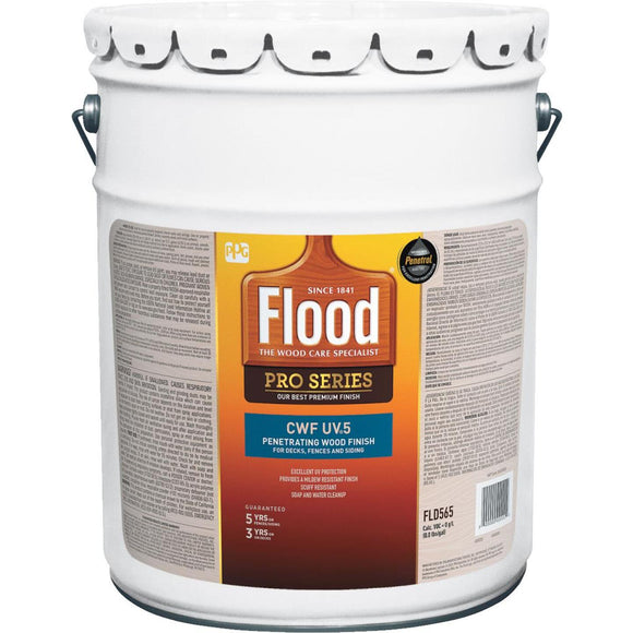 Flood CWF - UV5 Pro Series Wood Finish Exterior Stain, Cedar, 5 Gal.