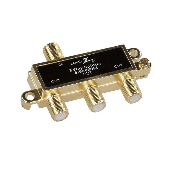 Zenith 3 Way Coax Splitter | VS1001SP3W (900 MHz)