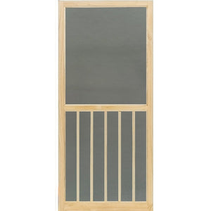 Snavely Screen Door Wood 5-Bar Stainable 32 in W x 80 in H x 1-1/8 in T Nat (32" x 80" x 1-1/8")