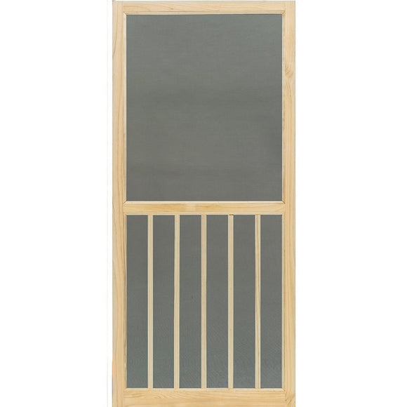 Snavely Screen Door Wood 5-Bar Stainable 32 in W x 80 in H x 1-1/8 in T Nat (32