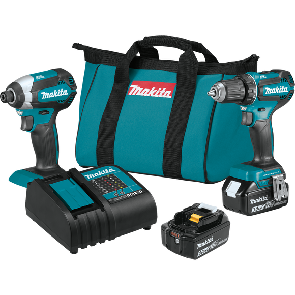 Makita 18V LXT® Lithium‑Ion Brushless Cordless 2‑Pc. Combo Kit (1 Kit)