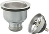 Keeney Kitchen Basket Strainer Power Ball Lock For 3 1/2 Diameter Opening. Stainless Steel Deep Cup With Locking Shell